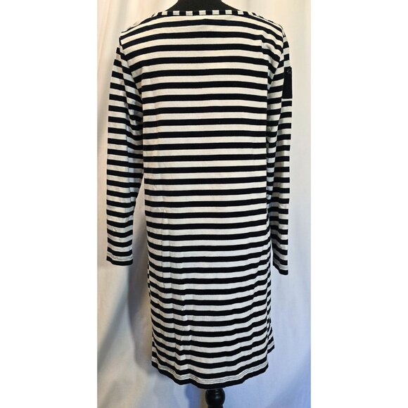 NWT Vineyard Vines Long-Sleeve Stripe Knit Dress Deep Bay S - Picture 6 of 9